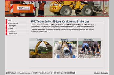 bmr-tiefbau.de - Straßenbauunternehmen Rostock