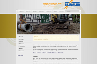 bluemler-saw.de - Straßenbauunternehmen Salzwedel