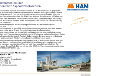 ham-asphalt.de - Straßenbauunternehmen Schwäbisch Hall