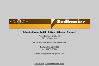 sedlmaier-gmbh.com - Straßenbauunternehmen Starnberg