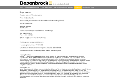 dasenbrock-systemtechnik.de/impressum.html - Straßenbauunternehmen Vechta