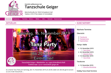 tanzschule-geiger.de - Tanzschule Schwäbisch Hall
