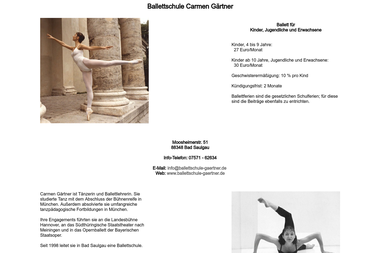ballettschule-gaertner.de - Tanzschule Sigmaringen