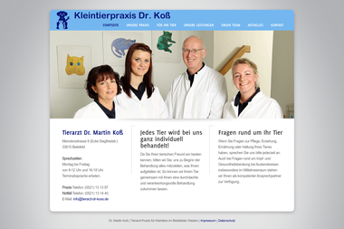 tierarzt-dr-koss.de - Tiermedizin Bielefeld