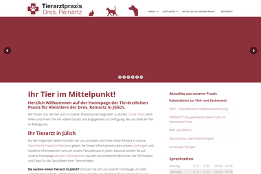 tierarzt-reinartz.de - Tiermedizin Jülich
