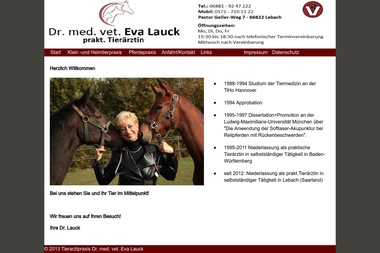 tierarzt-lebach.de - Tiermedizin Lebach