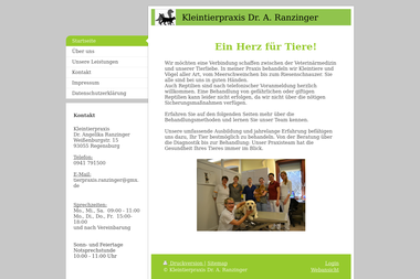 kleintierpraxis-ranzinger.de - Tiermedizin Regensburg