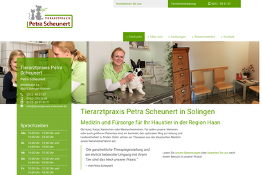 tierarztpraxis-scheunert.de - Tiermedizin Solingen