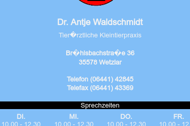 tierarztpraxis-waldschmidt.de - Tiermedizin Wetzlar