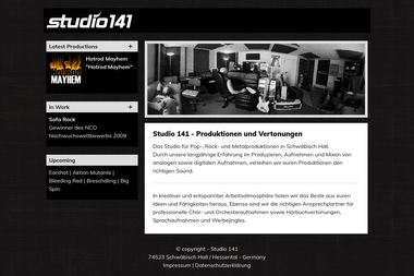 studio141.de - Tonstudio Schwäbisch Hall