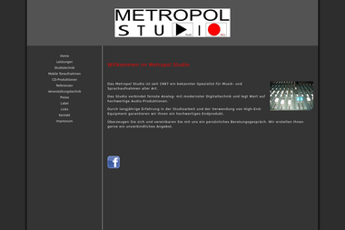 metropol-studio.de - Tonstudio Weiden In Der Oberpfalz