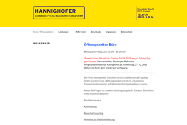 containerservice-hannighofer.de - Umzugsunternehmen Arnstadt