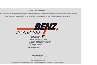 benz-transporte.de - Umzugsunternehmen Schorndorf