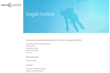 roehnconsult.com/legal-notice - Unternehmensberatung Neu-Anspach