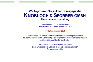 knobloch-sporrer.de - Unternehmensberatung Regensburg