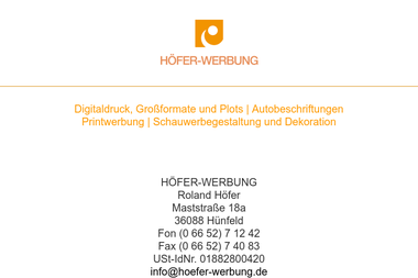 hoefer-werbung.de - Werbeagentur Hünfeld