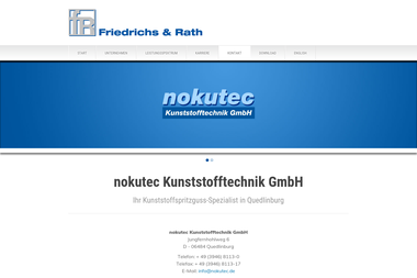 frira.com/kunststofftechnik-spritzguss/kontakt-nokutec-kunststofftechnik-gmbh-quedlinburg-deutschlan - Werbeagentur Quedlinburg