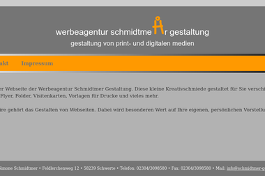 schmidtmer-gestaltung.de - Werbeagentur Schwerte