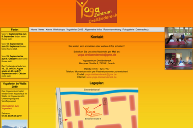yoga-dreilaendereck.de/kontakt.php - Yoga Studio Lörrach