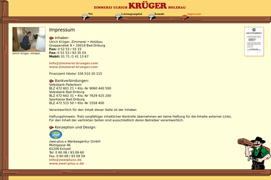 zimmerei-krueger.com/impressum.htm - Zimmerei Bad Driburg