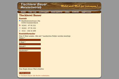 tischlereibetrieb-bauer.de/index.php/kontakt - Zimmerei Gummersbach
