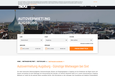 sixt.de/mietwagen/deutschland/augsburg/augsburg-flugh - Autoverleih Augsburg