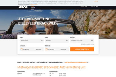 sixt.de/mietwagen/deutschland/bielefeld/bielefeld-brackwede - Autoverleih Bielefeld