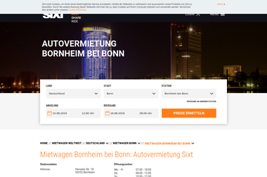 sixt.de/mietwagen/deutschland/bonn/bonn-zentrum - Autoverleih Bonn