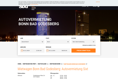 sixt.de/mietwagen/deutschland/bonn/bonn-bad-godesberg - Autoverleih Bonn