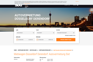 sixt.de/mietwagen/deutschland/duesseldorf/duesseldorf-derendorf - Autoverleih Düsseldorf