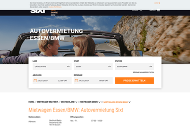 sixt.de/mietwagen/deutschland/essen/essen-bmw-niederlassung - Autoverleih Essen