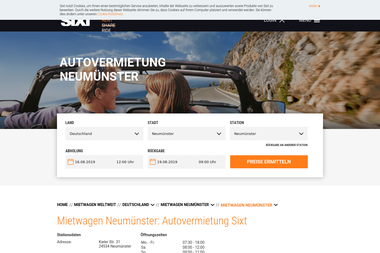 sixt.de/mietwagen/deutschland/neumuenster/neumuenster - Autoverleih Neumünster