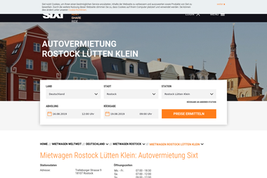 sixt.de/mietwagen/deutschland/rostock/rostock-luetten-klein - Autoverleih Rostock