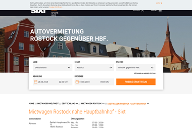 sixt.de/mietwagen/deutschland/rostock/rostock-hauptbahnhof - Autoverleih Rostock