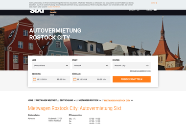 sixt.de/mietwagen/deutschland/rostock/rostock-city - Autoverleih Rostock