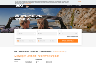 sixt.de/mietwagen/deutschland/sinsheim/sinsheim - Autoverleih Sinsheim