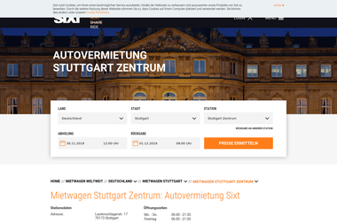 sixt.de/mietwagen/deutschland/stuttgart/stuttgart-zentrum - Autoverleih Stuttgart