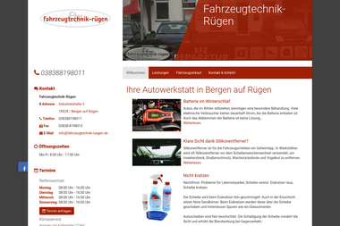 fahrzeugtechnik-ruegen.de - Autowerkstatt Bergen Auf Rügen
