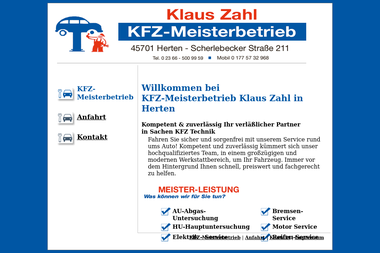 kfz-meisterbetrieb-herten.de - Autowerkstatt Herten