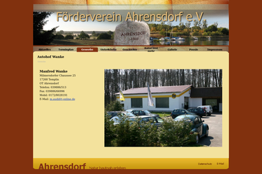 ahrensdorf.com/autohof-wanke.html - Autowerkstatt Templin
