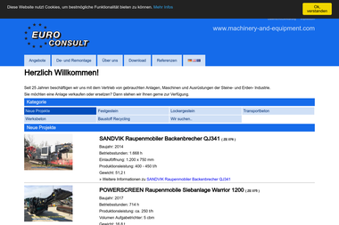 machinery-and-equipment.com - Baumaschinenverleih Backnang