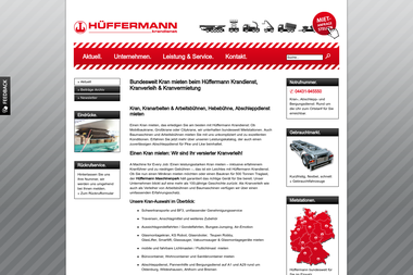 hueffermann-krandienst.de - Baumaschinenverleih Bremen