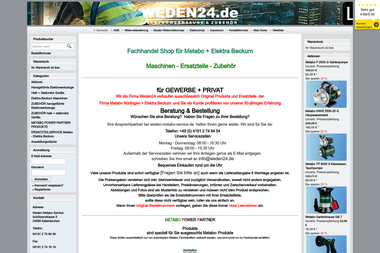 weden-metabo-service.de - Baustoffe Kaltenkirchen