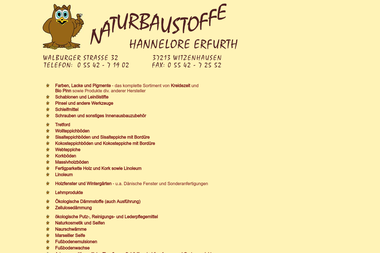 naturbaustoffe-erfurth.de - Baustoffe Witzenhausen