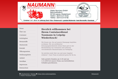 naumann-containerdienst.de - Brennholzhandel Leipzig