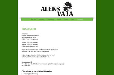 vala-gartenbau.de/impressum - Brennholzhandel Peine
