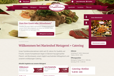 metzgerei-marienhof.de - Catering Services Darmstadt