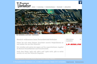 festzeltbetrieb-vorholzer.de - Catering Services Landshut