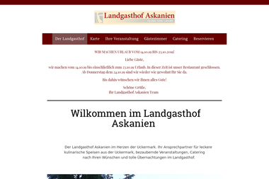 landgasthof-askanien.de - Catering Services Templin