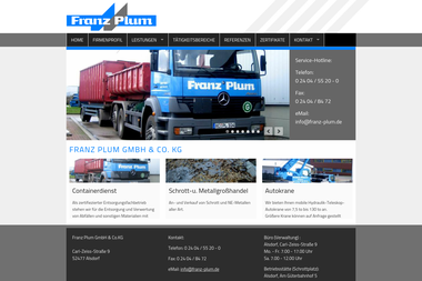 franz-plum.de - Containerverleih Alsdorf